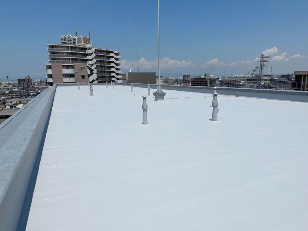 屋上 塩ビシート防水工事 アフター